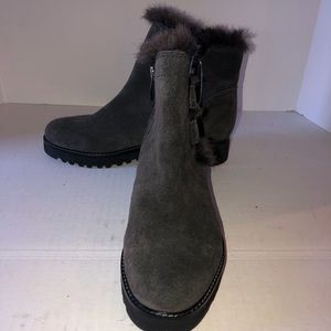 New Franco Sarto Crystal Faux Fur Boot Sz 5.5